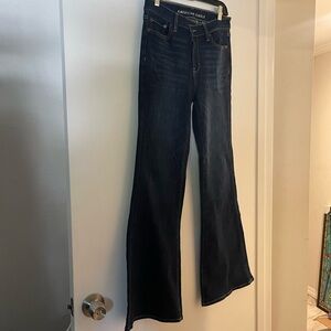 American eagle flare super high rise jeans size 4